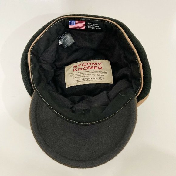 Stormy Kromer Original Kromer Cap - Winter Wool Hat with Earflap Olive 7 1/2 - Picture 4 of 8